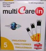 TEST TRIGLICERIDI MULTICARE IN STRISCE CON ASPIRAZIONE CAPIILLARE 5 PEZZI - Antica Farmacia Ferrari