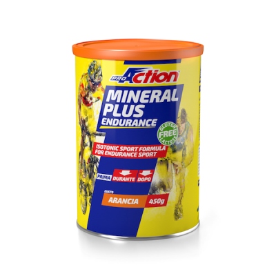PROACTION MINERAL PLUS ENERGETICO E SALINO ISOTONICO ALL'ARANCIA 450 G - Antica Farmacia Ferrari
