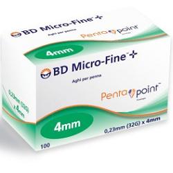 AGO PER PENNA DA INSULINA BD MICROFINE PENTAPOINT GAUGE 32 4 MM 100 PEZZI - Antica Farmacia Ferrari