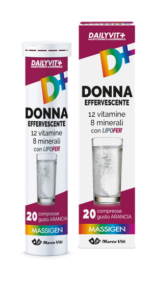 DAILYVIT+ MULTIVITAMINICO E MULTIMINERALE DONNA EFFERVESCENTE 20 COMPRESSE - Antica Farmacia Ferrari