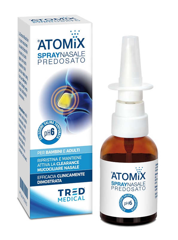 ATOMIX SOLUZIONE SALINA IPERTONICA SPRAY NASALE 30 ML - Antica Farmacia Ferrari