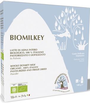 BIOMILKEY LATTE DI ASINA PASTORIZZATO E LIOFILIZZATO BIOLOGICO 100% ITALIANO 100 G - Antica Farmacia Ferrari