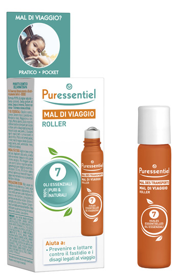 PURESSENTIEL ROLLER MAL DI VIAGGIO 7 OLI ESSENZIALE 5 ML - Antica Farmacia Ferrari