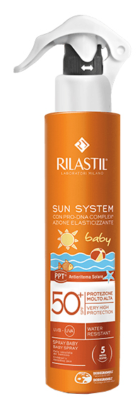 RILASTIL SUN SYSTEM BABY PPT SPF 50+ EMULSIONE SPRAY 200 ML - Antica Farmacia Ferrari