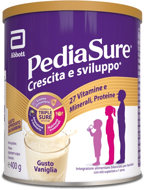PEDIASURE CRESCITA&SVILUPPO RINFORZA VANIGLIA 400 G - Antica Farmacia Ferrari