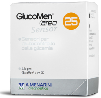 STRISCE GLUCOMEN AREO SENSOR PER ANALISI DEL GLUCOSIO 25 PEZZI - Antica Farmacia Ferrari