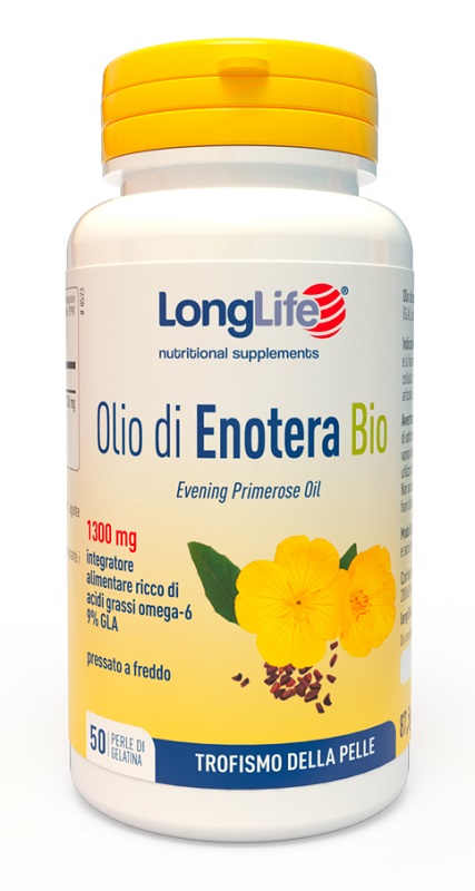 LONGLIFE OLIO ENOTERA BIO 1300 MG 50 PERLE - Antica Farmacia Ferrari