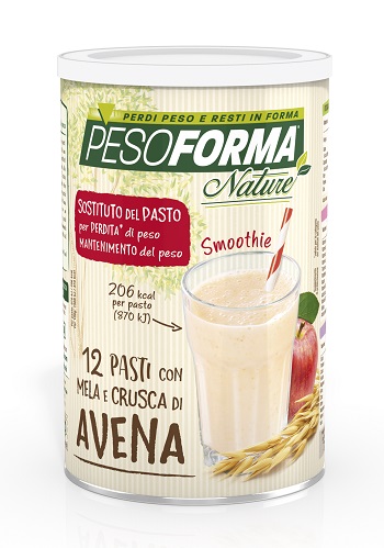 PESOFORMA NATURE SMOOTHIE MELA E CRUSCA AVENA 12 PASTI 420 G - Antica Farmacia Ferrari