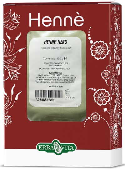 HENNE COLORANTE CAPELLI NERO 100 G - Antica Farmacia Ferrari