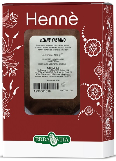 HENNE COLORANTE CAPELLI CASTANO 100 G - Antica Farmacia Ferrari