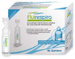 FLUIRESPIRA SOLUZIONE FISIOLOGICA STERILE 30 FLACONCINI MONODOSE DA 5ML - Antica Farmacia Ferrari