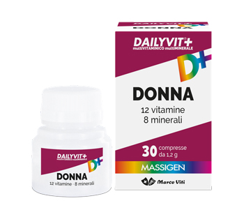 DAILYVIT+ DONNA MULTIVITAMINICO E MULTIMINERALE 30 COMPRESSE RIVESTITE - Antica Farmacia Ferrari