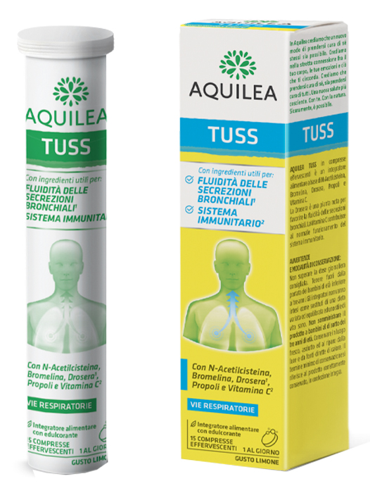AQUILEA TUSS 15 COMPRESSE EFFERVESCENTI 90 G - Antica Farmacia Ferrari