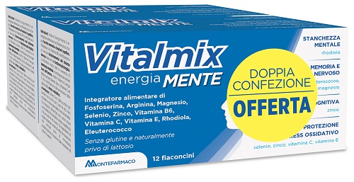 VITALMIX MENTE BIPACK 2 CONFEZIONI DA 12 FLACONCINI DA 12 ML - Antica Farmacia Ferrari