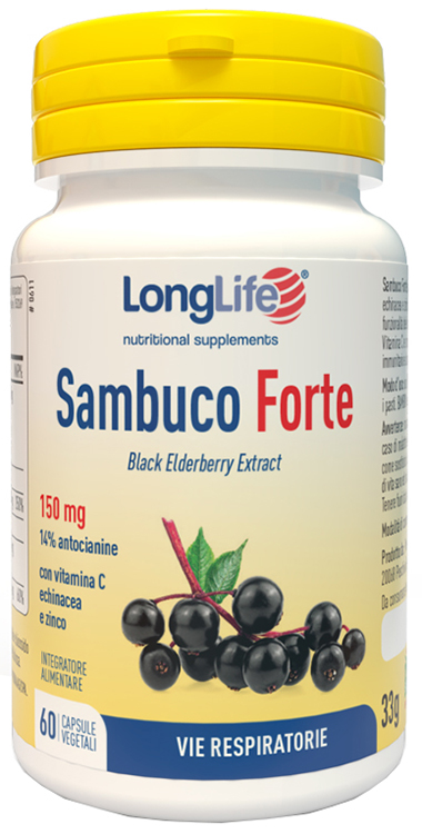LONGLIFE SAMBUCO FORTE 60 CAPSULE VEGETALI - Antica Farmacia Ferrari