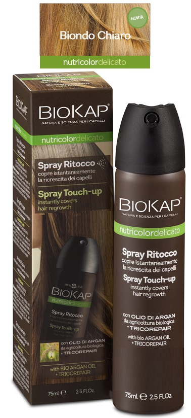 BIOS LINE  BIOKAP NUTRICOLOR DELICATO SPRAY RITOCCO BIONDO CHIARO 75 ML - Antica Farmacia Ferrari