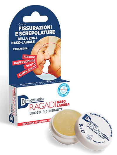 DERMOVITAMINA RAGADI NASO E LABBRA LIPOGEL RIPARATORE 8 ML - Antica Farmacia Ferrari