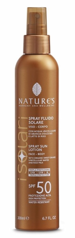 NATURES I SOLARI SPRAY FLUIDO SPF50 200 ML - Antica Farmacia Ferrari