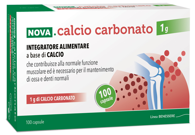 NOVA CALCIO CARBONATO 1 G 100 CAPSULE - Antica Farmacia Ferrari