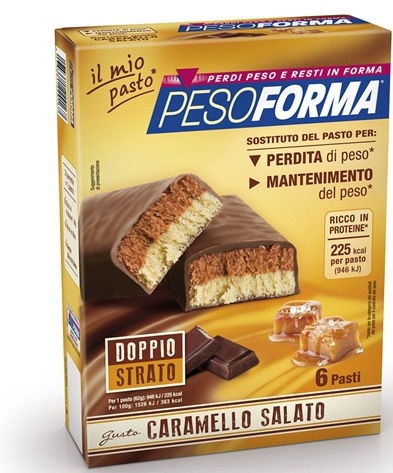 PESOFORMA BARRETTA AL CARAMELLO SALATO 12 PEZZI DA 31 G - Antica Farmacia Ferrari