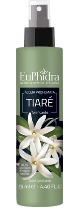 EUPHIDRA ACQUA PROFUMATA TIARE' IN FLACONE CON ETICHETTA POMPA SPRAY - Antica Farmacia Ferrari