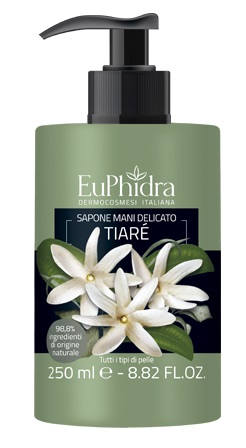 EUPHIDRA SAPONE LIQUIDO MANI TIARE' IN FLACONE CON ETICHETTA DISPENSER - Antica Farmacia Ferrari