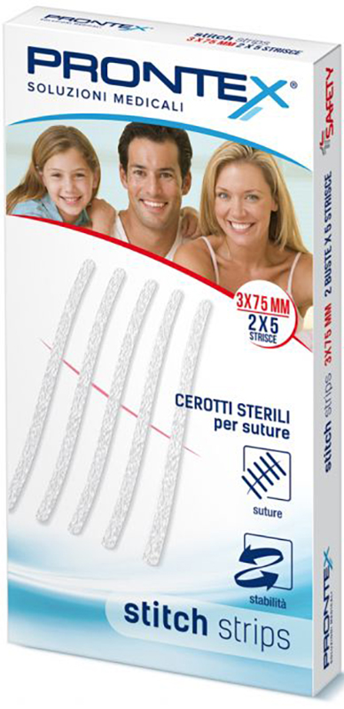 PRONTEX STITCH STRIPS 3X75 10 PEZZI - Antica Farmacia Ferrari