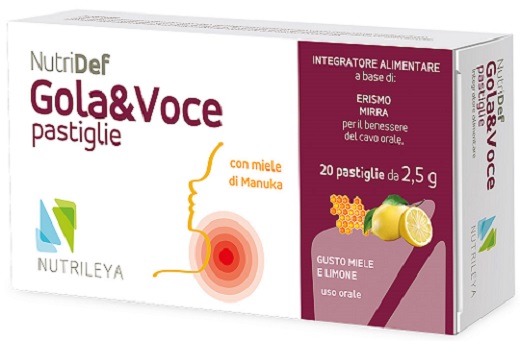 NUTRIDEF GOLA & VOCE MIELE E LIMONE 20 PASTIGLIE - Antica Farmacia Ferrari