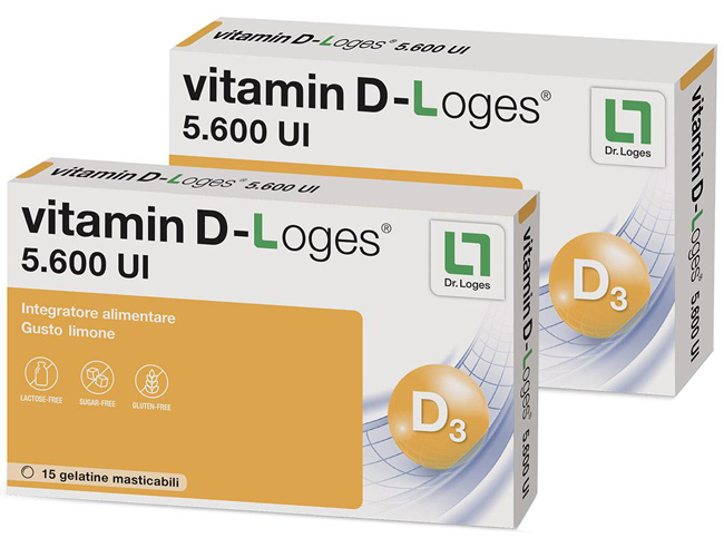 VITAMIN D-LOGES 30 GELATINE MASTICABILI GUSTO LIMONE 42 G - Antica Farmacia Ferrari