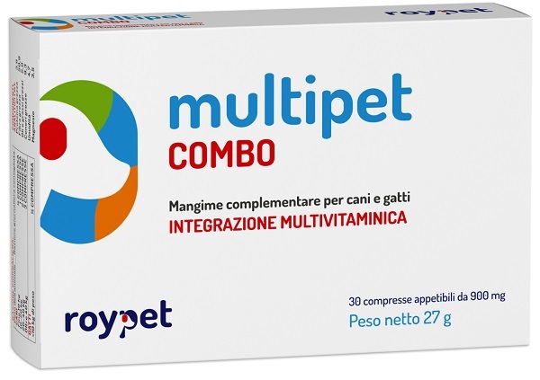 MULTIPET COMBO INTEGRAZIONE MULTIVITAMINICA CANI E GATTI 30 COMPRESSE APPETIBILI DA 900 MG - Antica Farmacia Ferrari