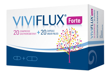 VIVIFLUX FORTE 20 COMPRESSE GASTRORESISTENTI + 20 CAPSULE LIQUID FILLER - Antica Farmacia Ferrari