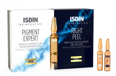 ISDINCEUTICS ROUTINE ANTIMACCHIE ISDINCEUTICS PIGMENT EXPERT 10 FIALE GIORNO + ISDINCEUTICS NIGHT PEEL 10 FIALE NOTTE - Antica Farmacia Ferrari