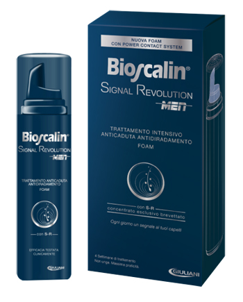 BIOSCALIN SIGNAL REVOLUTION MEN TRATTAMENTO INTENSIVO ANTICADUTA ANTIDIRADAMENTO FOAM 75 ML - Antica Farmacia Ferrari