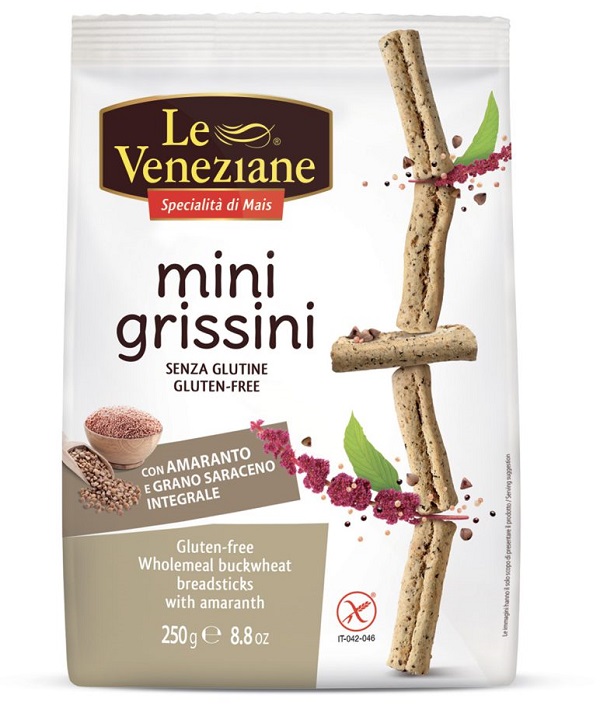LE VENEZIANE MINIGRISSINI GRANO SARACENO INTEGRALE CON AMARANTO 250 G - Antica Farmacia Ferrari