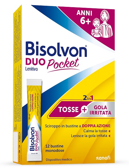 BISOLVON DUO POCKET LENITIVO NEW 12 BUSTINE 12 G - Oltrefarma