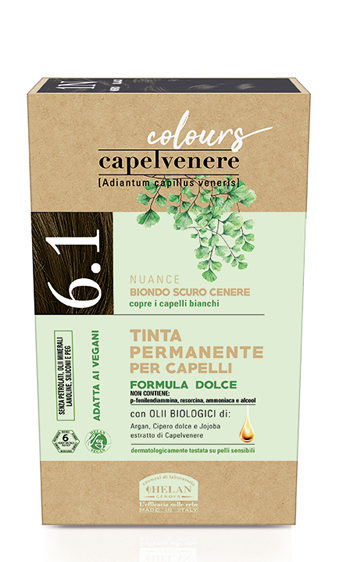 CAPELVENERE COLOURS TINTA CAPELLI 6,1N BIONDO SCURO CENERE - Oltrefarma