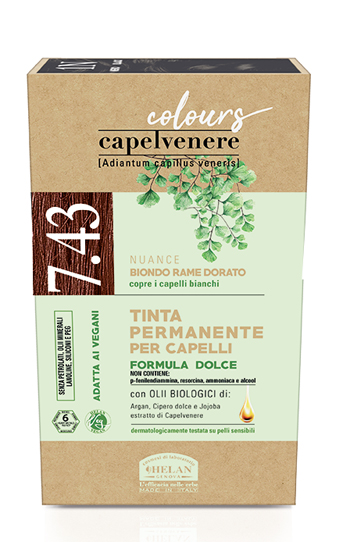 CAPELVENERE COLOURS TINTA CAPELLI 7,43N BIONDO RAME DORATO - Oltrefarma