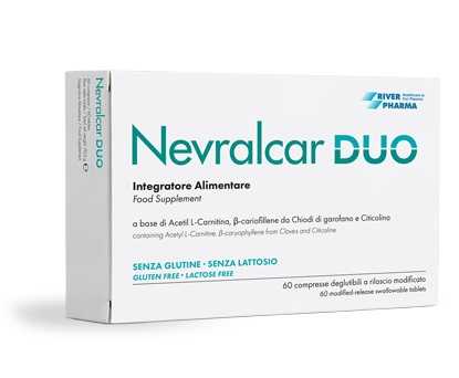 NEVRALCAR DUO 60 COMPRESSE DEGLUTIBILI A RILASCIO MODIFICATO SENZA GLUTINE SENZA LATTOSIO - Antica Farmacia Ferrari