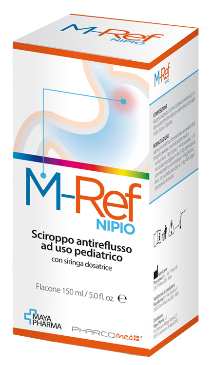 M-REF NIPIO SCIROPPO ANTIREFLUSSO AD USO PEDIATRICO 150 ML CON SIRINGA DOSATRICE - Antica Farmacia Ferrari