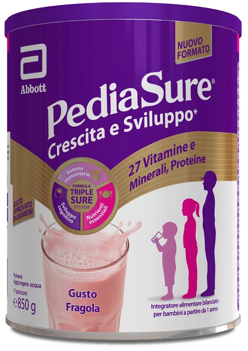 PEDIASURE CRESCITA&SVILUPPO FRAGOLA 850 G - Antica Farmacia Ferrari