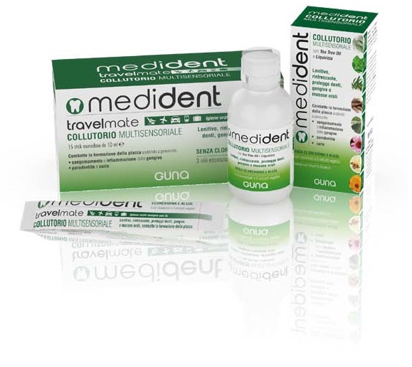 MEDIDENT TRAVELMATE COLLUTORIO MULTISENSORIALE 15 STICK DA 10 ML - Antica Farmacia Ferrari