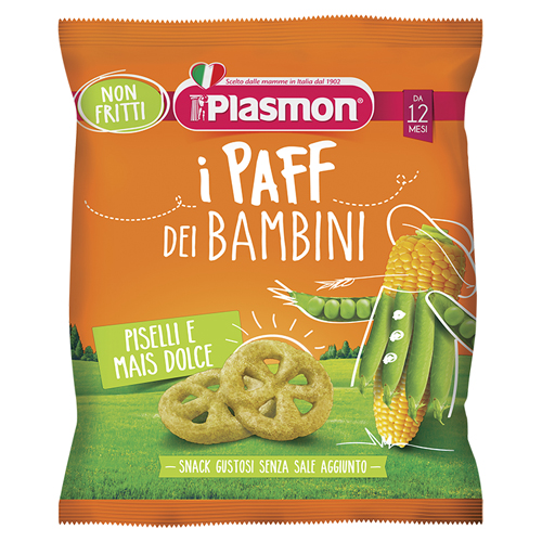 PLASMON DRY SNACK PAFF PISELLI-MAIS 15 G - Oltrefarma