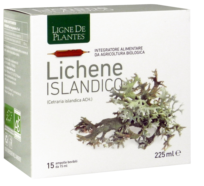 LIGNE DE PLANTES LICHENE ISLANDICO 15 AMPOLLE X 15 ML - Antica Farmacia Ferrari