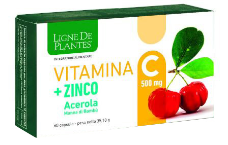 LIGNE DE PLANTES VITAMINA C 500 MG + ZINCO ACEROLA E MANNA DI BAMBU' 60 CAPSULE - Antica Farmacia Ferrari
