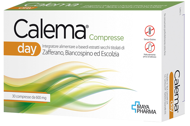 CALEMA DAY 30 COMPRESSE DA 600 MG SENZA GLUTINE NATURALMENTE PRIVO DI LATTOSIO - Antica Farmacia Ferrari