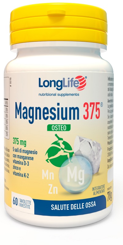 LONGLIFE MAGNESIUM 375 OSTEO 60 TAVOLETTE - Antica Farmacia Ferrari