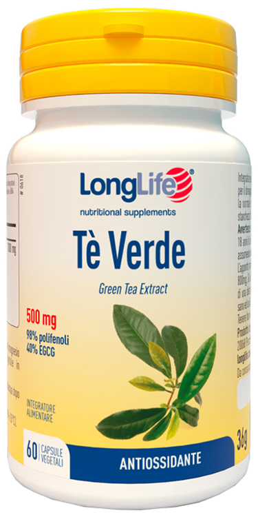 LONGLIFE TE' VERDE 500MG 60 CAPSULE - Antica Farmacia Ferrari