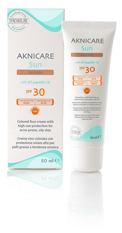 AKNICARE SUN TEINTEE SPF 30 50 ML - Oltrefarma