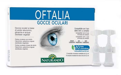GOCCE OCULARI MONODOSE OFTALIA 2 STRIP DA 5 FIALE DA 0,5 ML - Antica Farmacia Ferrari