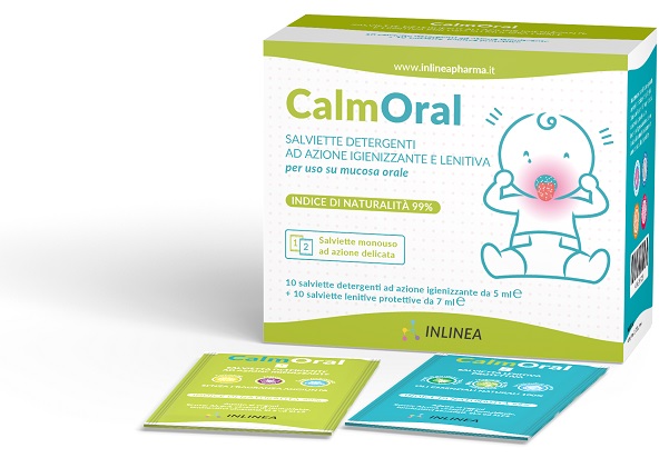 CALMORAL 10 SALVIETTE DETERGENTI + 10 SALVIETTE LENITIVE PROTETTIVE - Oltrefarma